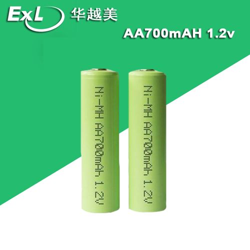 华越美电池工厂经销批发a品 aa700mah 1.2v防盗器专用5号镍氢充电电池